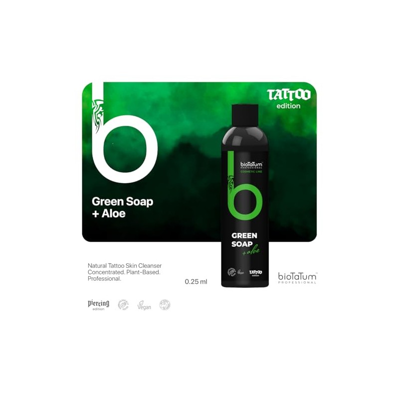 Tattoo Green Soap Concentrate - Professional Cleaner Foam - Cleansing