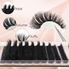 Thick Eyelash Extension Kit Volume Lash Clusters Kit 10-18mm Individual