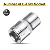 sourcing map E-Torx Socket 1/2" Drive E16 Star Female Socket