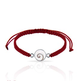 PLANETYS - 925 Sterling Silver Bracelet Braided Cord Eye of Saint Lucie - Santa Lucia - Oeil de Sainte Lucie - Shiva Eye, Sterling Silver, Eye of Saint Lucie