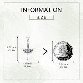 AXELUNA Skull Necklace Sterling Silver Skull Cross Necklace For Men Women Vintage Punk Goth Gothic Jewelry Jewelry for Men with 2.5mm 22"+2" Rolo Chain