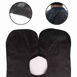 Unbranded Black Mirror Attaching Shaving Trimming Beard Shaping Cape Grooming Apron Bib