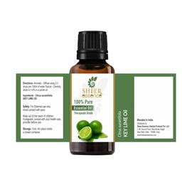 Key Lime Oil (Cold Pressed) (Citrus Aurantifolia) Essential Oil 100% Pure Natural Undiluted Uncut Therapeutic Grade Oil 0.51 Fl.OZ