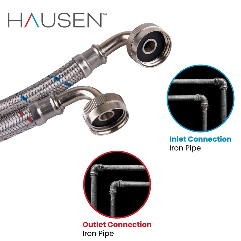 Hausen 120-Inch Stainless steel Washing machine connector 8 Feet -
