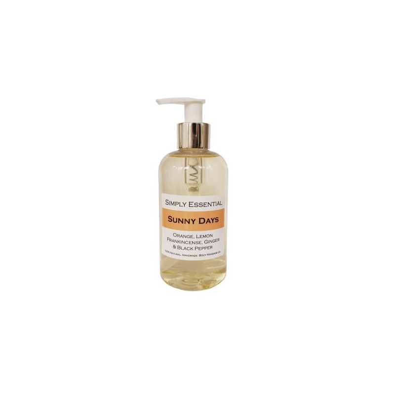 Simply Essential Warming Massage Oil Sunny Days with Orange, Lemon,