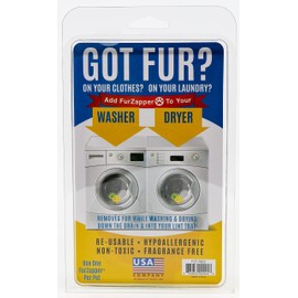 FurZapper Pet Hair Remover for Laundry, 2 Pack - Reusable Dog & Cat Hair Remover Tool As Seen on Shark Tank - Removes Pet Fur, Hair, Lint, Dander From Clothes & Laundry - Use 1 FurZapper Per Pet