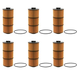 LF17800 Lube Filter, Pack of 6, Cartridge Oil Filter, for 2020 and Newer DD13, DD15 and DD16 Engines, Replaces LF17810, P582506, A4711800009, A4711800209, A4721842325, 19863920