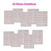 Piel Sintética Tatuar Doble Cara Cejas Microblading 10 Hojas