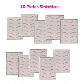 Piel Sintética Tatuar Doble Cara Cejas Microblading 10 Hojas