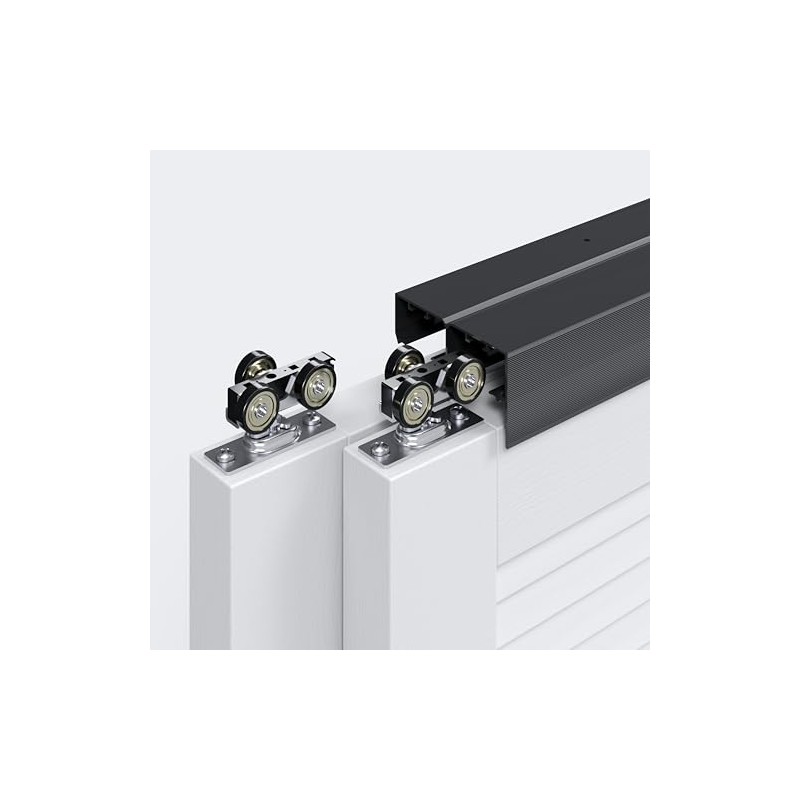 EaseLife Kit de herrajes para puerta corredera de bolsillo doble