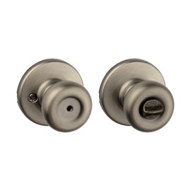 Kwikset 93001-869 Tylo Bed & Bath Knob in Antique Brass, Privacy