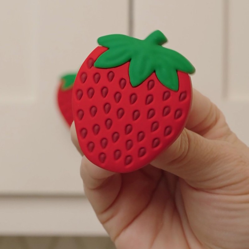 Knobēz: Decorative Knob Covers - Strawberry - 12pk - Stretch