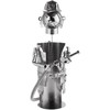 BRUBAKER Flaschenhalter Feuerwehrmann Metall Skulptur mit Geschenkkarte