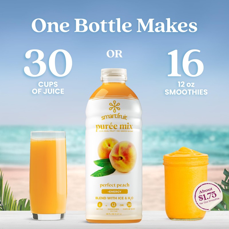 Smartfruit Perfect Peach + Energy – 100% Real Fruit Purée