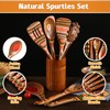 Kitchen Utensils Set for Cooking, NAYAHOSE 7 Pcs Pakkawood Wooden