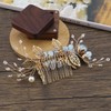 Hair Comb Flower Side Hair Clips Rhinestone Pearl Flowers Headpiece