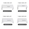 Aocoz Rectangle Tablecloth 60x84 Inch - White Table Cloths Stain