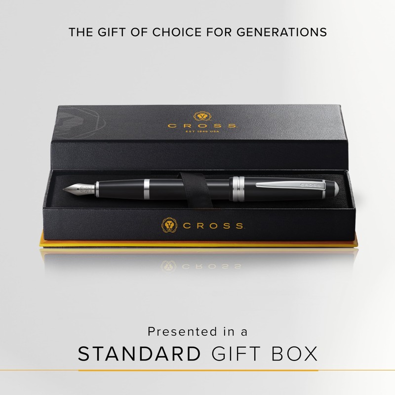 CROSS Bailey Light Polished Black Resin Fountain Pen INCL. Premium