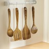 4pcs Wooden Spoons for Cooking Kitchen Utensils Set with 2PCS