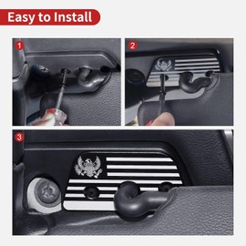 Upgrade Sun Visor Repair Kit Fits for Jeep Wrangler JK 2018/JL 2018-2023/Gladiator JT 2020-2023, Aluminum Alloy Sun Visor Clips Used for Restores and Repairs Sagging Visor