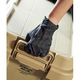 GORDON MILLER 1692192 Work Gloves, Engineer Nitrile Gloves, Large, Black