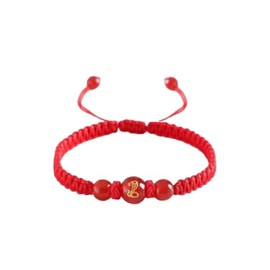 Kysin Chiys 2025 New Year of Snake Red String Bracelet Adjustable 12 Zodiac Horse Charm Bracelet Chinese Animal Good Luck Feng Shui Red Rope Bracelet Jewelry Gifts for Women Men - Red Beads 02