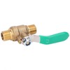 4pcs 1/4in Ball Valve Thicken Double External Thread Brass Drain