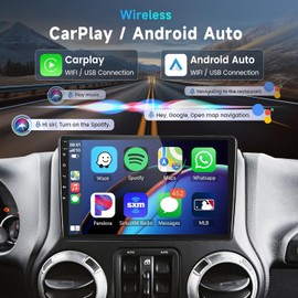 8 CORE 2G+64G Car Radio Stereo for Jeep Wrangler JK Compass Grand Cherokee Dodge Ram, Wireless CarPlay/Android Auto 10.1 Inch 1280 * 720P IPS Touch Screen Android 13 GPS WiFi 32-Band DSP HD Camera