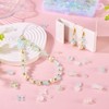 Assorted Acrylic Beads for Bracelet Making 272Pcs Frosted Gold Foil