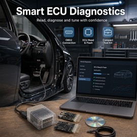 OBD2 ECU Flash Cable for Vehicle Diagnostics – Openport 2.0-Style Adapter for Tuning & Repair Support