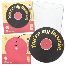 Teyomi Anniversary Card for Wife, Husband, Valentine's Day Card for Men, Women, Funny Birthday Card for Mother,Father,Mom,Dad, Gifts for Boyfriend or Girlfriend, For the Record Love Card, Blank Inside