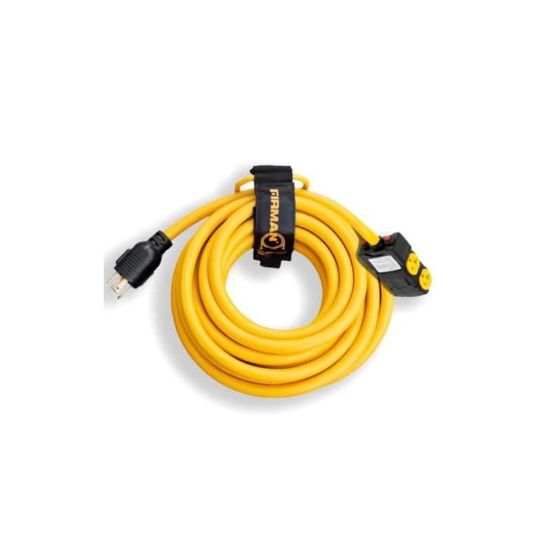 Heavy Duty L14-30P to (4) 5-20R 25' Cord