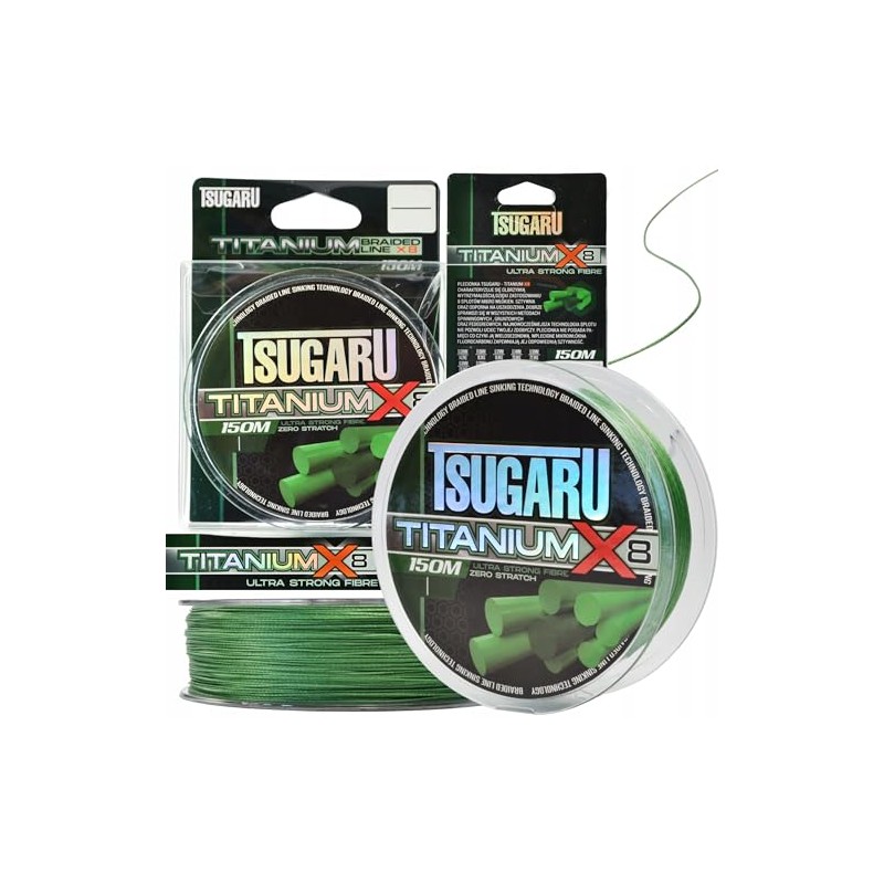 Braided Fishing Line 150 m Titanium X8 0.24 mm 41.3