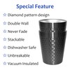TIICOO Stainless Steel Cups 2 Packs 300 ml, Stackable Double