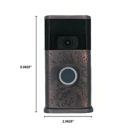 Wildflower Video Doorbell Cover (Ring 2nd Generation Compatible) (Oiled Bronze)