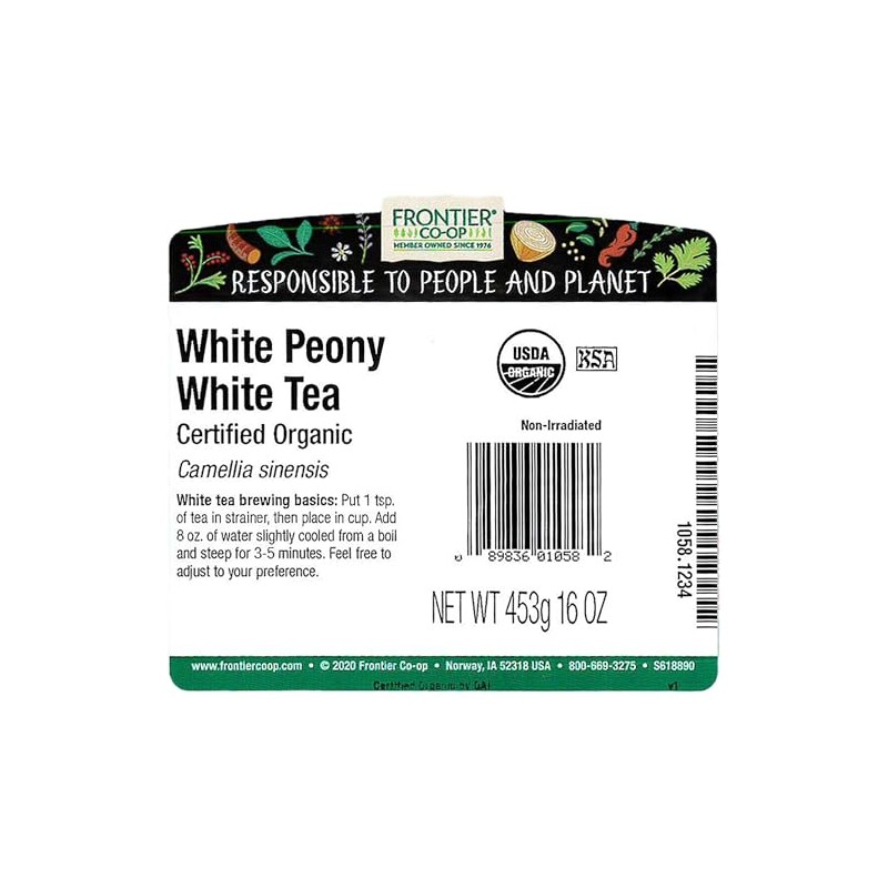 Frontier Co-op Organic White Peony Herbal Tea 1lb