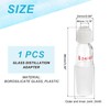 PATIKIL Glass Distillation Adapter, 1 Pcs 24/40 Thermometer Part with