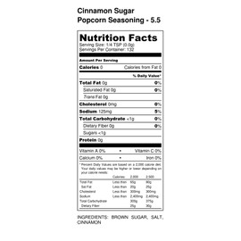 Premium | CINNAMON SUGAR Popcorn Seasoning | Large Shaker | Calorie Free | Fat Free | Saturated Fat Free | Cholesterol Free | Crafted in Small Batches with Farm Fresh Herbs for Premium Flavor and Zest