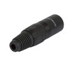 Monoprice 5-Pin Male DMX Connector - Black, Anodized Aluminum With