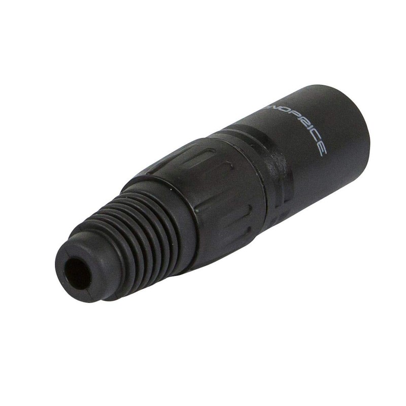 Monoprice 5-Pin Male DMX Connector - Black, Anodized Aluminum With