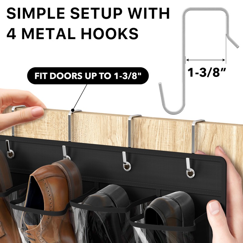 Simple Houseware 24 Pockets Large Clear Pockets Over The Door