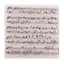 arriettycraft Music Notes Background Clear Stamps for Card Making or Journaling, Melody Music Transparent Silicone Stamps for Albums Journals Scrapbooking Paper Crafts-A1278