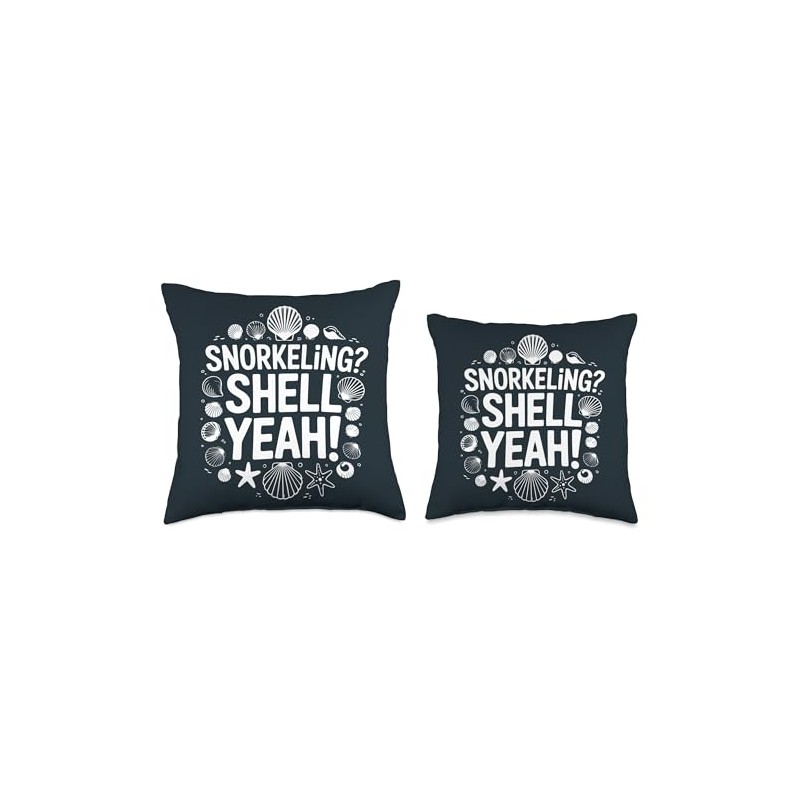 Snorkeling Pun Snorkeler Throw Pillow