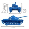 TimMee Toy Tanks for Plastic Army Men - Blue WW2