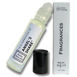 Avany Naturals Roll-On Perfume Oil - Notes of Vanilla Body Fragrance Unisex 10 ml (1/3 oz) (Angel-Share)