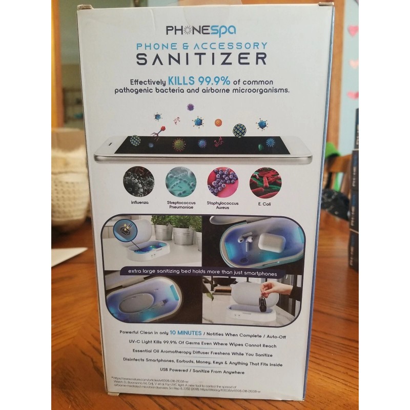 Tzumi PhoneSpa Phone & Accessory UV Sanitizer Kills 99.9% Of