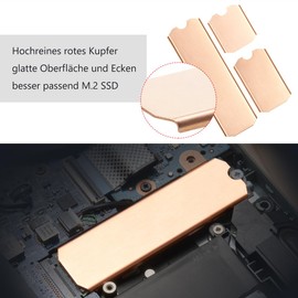 DolDer M.2 2280 SSD Copper Heatsink Cover Heat Shield Cover + Thermal Pad for Cooling Laptop M.2 2280 SSD