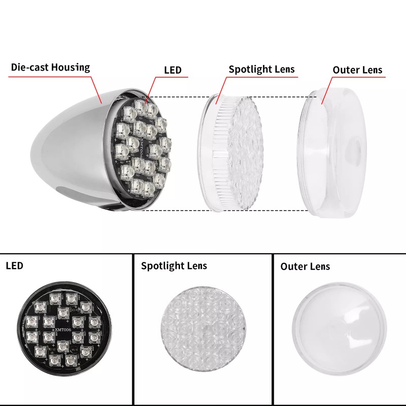 TCMT Front Turn Signals Light Fit For Harley Touring Touring
