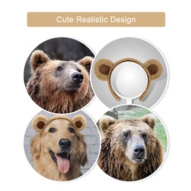 Bear ears, 4 Pack Brown Plush Bear Ears Headband, Cute Cosplay Costume Party Hair Hoop for Daily Wearing