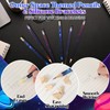 Ctosree 60 Pcs Galaxy Star Pencils Space Silicone Bracelets Set